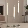Suporte de vela criativo cor de cobre transfronteiriço, castiçal galvanizado de arte em ferro, ornamento de metal, adereço de decoração de jantar ocidental estilo europeu, casamento
