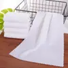 Fabricante de Toalhas Brancas Atacado Hotel Banho Descartável Sem Fiapos Fábrica de Alimentos Espessa Absorvente Branca Quadrada Toalha