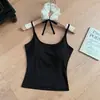Nuevo estilo top sin mangas sexy ajustado puro deseo con espalda cruzada hueca para mujer, prenda exterior versátil, top adelgazante con espalda bonita