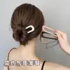 Acessórios de Cabelo em Acrílico, Novo Pente de Cabelo em Forma de U Estilo Chinês, Doce e Versátil, Presilha de Cabelo Moderna, Pente de Cabelo Simples e Elegante