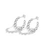 Pendientes de plata de ley S925 nuevos en vivo, diseño de espiral para mujer, plata lisa, simple, moda, personalidad, pendientes femeninos al por mayor