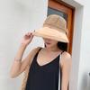 Sombreros de Primavera y Verano para Mujer con Ala Extensa, Adecuados para Salidas a la Playa, Protección Solar, Sombrero de Copa Abierta, Sombrero de Pescador Plegable, Sombrilla con Ala Grande