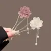 Nuevo Elegante Pasador de Pelo de Rosa Estilo Chino para Mujer, Pasador en Forma de U para la Parte Posterior de la Cabeza, Artefacto para el Pelo, Accesorios Modernos de Alta Gama para el Cabello, Estilo Chino