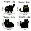 Broche Lindo y Divertido de Gato Negro, Decoración para Mochila Escolar de Niños Ropa, Insignia Metálica Creativa de Animales de Dibujos Animados