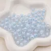 Contas Acrílicas Transparentes Foscas Coloridas Galvanizadas de 8-16mm em Contas Artesanais DIY Corrente para Celular Pulseira Colar Acessórios