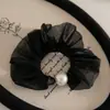 Estilo Japonés y Coreano Grande Elegante Versátil Borde de Encaje de Malla Bol de Perlas Elegante Lujo Ligero Calidad Suave Accesorios para el Cabello Destacados