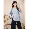 2026 Nueva Primavera Alta Elasticidad Manga Larga Bordado Simple Color Sólido Cálido Camiseta Base para Ropa Exterior Estilo Corto