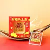 Productos Culturales y Creativos de Museo Personalizados para la Buena Fortuna, Pegatinas para Teléfono de Lámina de Oro 999, Regalos de Buena Suerte para el Año del Caballo y Año Nuevo