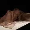 Tela de malla de hilo de niebla de hadas ins, suave, hecha a mano, bricolaje, color sólido, velo de encaje, tela de tul transparente para ropa