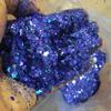 Polvo brillante para uñas con purpurina mixta, para decoración de uñas, con láser, de colores brillantes, de cáñamo, con gotas de arena y pegamento, para hacer joyas.