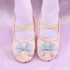 Sapatilhas de Lona para Dança Infantil para Meninas Praticando Dança de Balé Performance Sapatos Garra de Gato Fofos Dança Chinesa 8028