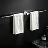 Toallero de acero inoxidable 304 para baño, instalación sin taladro, móvil, barra de toalla individual minimalista montada en la pared para baño y inodoro