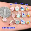 S999 Prata Pura Resina Caractere da Sorte Cabaça Pingente Joia de Cristal Pulseira Trançada Colar Acessórios Artesanais DIY
