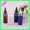 Botella negra de 80 ml con aplicador de punta fina para aceites esenciales, botella negra para dispensar loción, botella de aceite con tapa de punta fina, botella de 80 ml para medicina líquida con tapa de punta fina