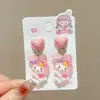 Pinza para Oreja de Niña Sanrio de Dibujos Animados para Orejas sin Perforar Lindo Kuromi My Melody Almohadilla Suave para Bebé Sin Pellizcar Pendiente Pequeño