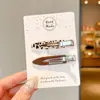 Pinza para el pelo de estampado de leopardo para mujer, estilo nuevo, para flequillo y cabellos sueltos, pinza lateral invisible estilo coreano, accesorio para el cabello