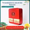 Waffle caixa de ferro mid-autumn moon cake iron box 4 comprimidos quadrado folha de flandres restaurante moon cake embalagem de caixa de ferro
