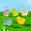 Figuras mignonas luminosas del zodiaco de dibujos animados para paisajes en miniatura, decoración de jardín DIY, adornos de escritorio