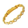 Pulsera Magnética Popular Transfronteriza Europea y Americana, Elegante Aleación de Trébol de Lujo Ligero Incrustada con Diamantes, Pulsera Magnética de Una Fila para Mujer