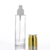 Garrafas de Loção Grossas de Vidro Fosco para Atacado, Frascos Dispensadores Tipo Bomba para Base Líquida, Spray de Essência, Cosméticos Líquidos Originais e Produtos de Cuidados com a Pele