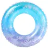 En stock Aro de Natación de Lentejuelas Transparentes Engrosado Adulto Niños Aro de Natación con Estampado de Dibujos Animados PVC Ecológico Aro para Axilas Venta al Mayoreo