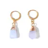 Amazon Transfronterizo Nuevo Gran Venta Piedra Cruda Natural de Apatita Pendientes Irregulares para Mujer Pendientes Frescos Dulces