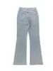 Mh1025 Jeans Estilo Callejero para Mujer de Tiro Alto Acampanados de Mezclilla Moda Urbana Elásticos Ajustados con Bolsillos