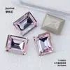 Nova Flor de Cerejeira Cintilante K9 Rosa Pó Ponta Inferior Formato Decoração de Unha Cristal Diamante Coração Oscilante Diamante Decoração de Unha