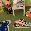 Tapete com Formato Especial de Desenho Animado Crayon Shin-Chan Decoração de Sala de Estar Tapete de Chão Imitação de Caxemira Cobertor de Quarto ao Lado da Cama Tapete de Banheiro Absorvente para os Pés