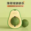Pelota de hierba gatera aguacate lamiendo provocando gato moliendo dientes juguete para gato gatito resistente a mordidas limpieza alivio suministros para mascotas