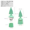 Filtro de té de acero inoxidable y silicona con forma de árbol de Navidad Herramienta separadora de té para el hogar y la oficina