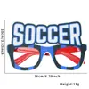 Gafas Divertidas de Fútbol para el Mundial 2026 EE.UU.-Canadá-México Accesorios para Fotos de Fiesta de Cumpleaños Marcos de Colores Disfraz Feliz