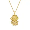 Areias Antigas Dourado Preto Mito Mítico Goku Colar Feminino Design de Alto Nível Sentido Macaco Rei Wukong Pingente Lutando pelo Buda Corrente de Lã