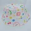 Chapéu de Pescador Estampado para Bebê Estilo Novo Primavera e Verão Chapéu de Balde Infantil com Nuvem Branca de Desenho Animado Chapéu Fofo para Bebê Chapéu de Sol para Meninos e Meninas