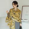 Bufanda Nueva de Algodón y Lino 2023 para Mujer Primavera y Otoño Verano Habitación con Aire Acondicionado Cálido Chal Grande Capa Exterior Bufanda de Doble Propósito Moda