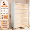 Armário de Armazenamento de Aço Prateleira de Armazenamento Doméstico Estante de Livros para Quarto Armário de Armazenamento Multi-Camadas de Piso para Varanda com Porta Armário de Armazenamento para Sala de Estar