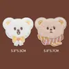Patche de tecido com bordado de urso de desenho animado para roupas infantis, autoadesivo, reparo sem costura para furos em jaquetas acolchoadas, conserto sem marcas