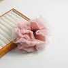 Goma para el pelo de organza con volantes estilo coreano para mujer, Cinchador de coleta de alta gama, Accesorio para el pelo estilo perezoso para invierno