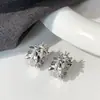 Moda, Sencillo, Exquisito, Lujo Ligero, Sensación de Alta Gama, Pendientes de Encaje Irregular con Circonitas Microincrustadas, Accesorios de Oreja Versátiles de Personalidad de Nicho