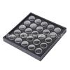 Joyería para arte de uñas 25 caja de almacenamiento 25 pequeñas botellas redondas independientes sub-embalaje de joyería caja de diamantes caja de exhibición de joyería