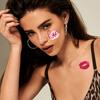 Tatuaje temporal de labios con estampado de labios de amor y beso en los labios rojos para San Valentín, ideal para hombres y mujeres.