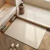 Tapete de Banheiro de Lama Diatomácea Vento Silencioso Transfronteiriço Absorvente Antiderrapante Tapete para Pés Resistente à Sujeira do Vaso Sanitário Secagem Rápida Fácil Armazenamento Tapete para Pés