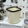 Lixeira Pequena de Mesa, Mini Balde de Armazenamento Fofo, Caixa de Armazenamento de Papel Sem Tampa de Escritório com Aparência Premium