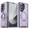 Adecuado para Samsung Z Fold 7 Lingsheng Plegable Anti-Caída Funda para Teléfono Móvil Z Filp 7 Soporte Giratorio Magnético Cubierta Protectora