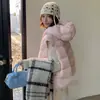 2026 Nuevo Estilo Gorro de Botón Chaleco de Plumas para Mujer, Moda Coreana, Adelgazante, Gama Alta, Color Caramelo, Chaleco Cálido de Abrigo