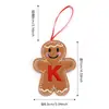 Colgante Decorativo de Hombre de Jengibre Nuevo Navideño Transfronterizo con 26 Letras Colgante para Árbol de Navidad Accesorios para Decoración de Escena Festiva