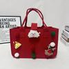 Bolsa de Feltro de Desenho Animado de Natal para Presente Transfronteiriço Decoração de Véspera de Natal Armazenamento de Presentes Bolsa de Feltro