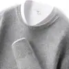 Suéter de Cachemira Baicai de Terciopelo con Cuello Redondo Bajo para Hombre, Jersey de Punto Casual de Negocios, Capa Base de Punto, Suéter Nuevo de Lana Otoño Invierno