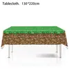 Nuevos Suministros para Fiesta Temática Estilo Pixel Decoración de Cumpleaños Arreglo de Fiesta Accesorios Platos de Papel Vasos de Papel Mantel Servilletas de Papel