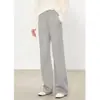 Estilo Nuevo Otoño e Invierno 2026 Pantalones Casuales de Color Sólido con Cintura Elástica, Pantalones Largos para Mujer, Elegantes y de Corte Holgado, Pantalones Rectos de Pierna Ancha Adelgazantes